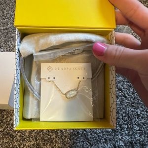 Brand New in Box White Kendra Scott Druzy Necklace